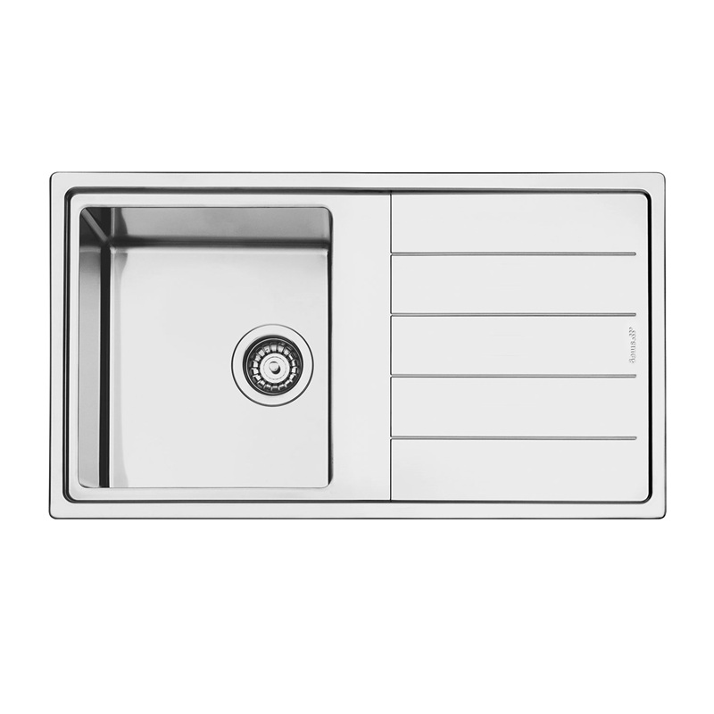 SMEG LDR861-2 Kitchen Sink, Ultra-low Profile Built-in, Universale Aesthetic (Stainless Steel)