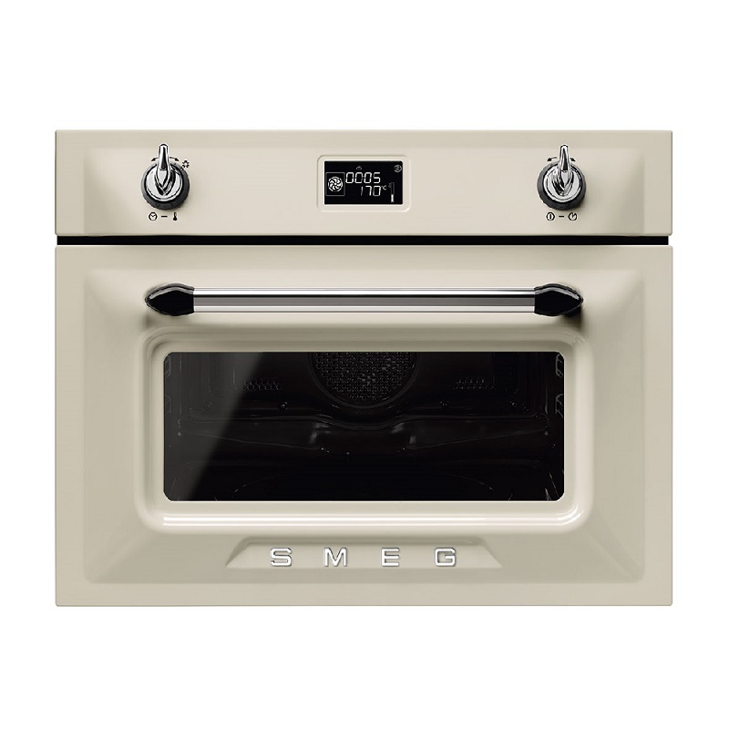 SMEG Microwave, 45 cm, Combi, Victoria (SF4920MCP1) Cream