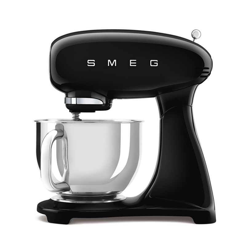SMEG SMF05BLEU Stand Mixer Full Color, 50's Style Aesthetic (Black)