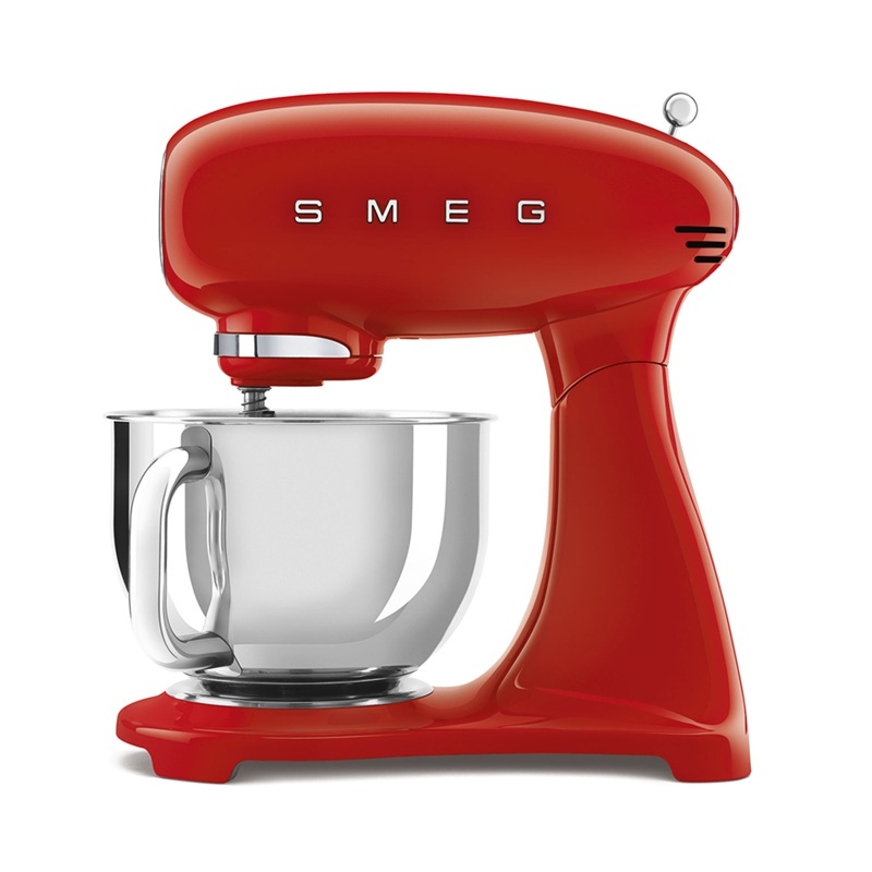 SMEG SMF05RDEU Stand Mixer Full Color, 50's Style Aesthetic (Red)