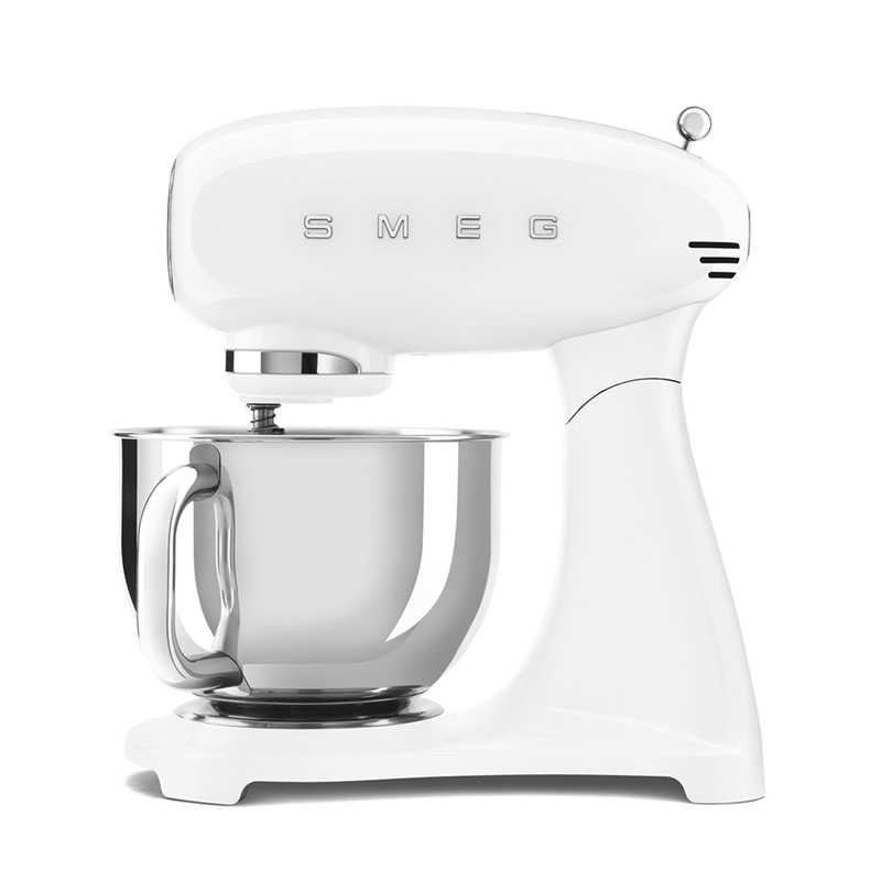 SMEG SMF05WHEU Stand Mixer Full Color, 50's Style Aesthetic (White)