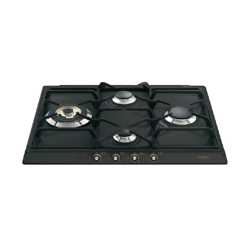 SMEG SR764AO Hob, 60cm, Gas, Cortina (Black)