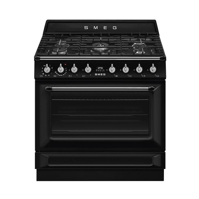SMEG TR90GMBL Cooker With Gas Hob 90x60 cm Victoria Aesthetic (Black)