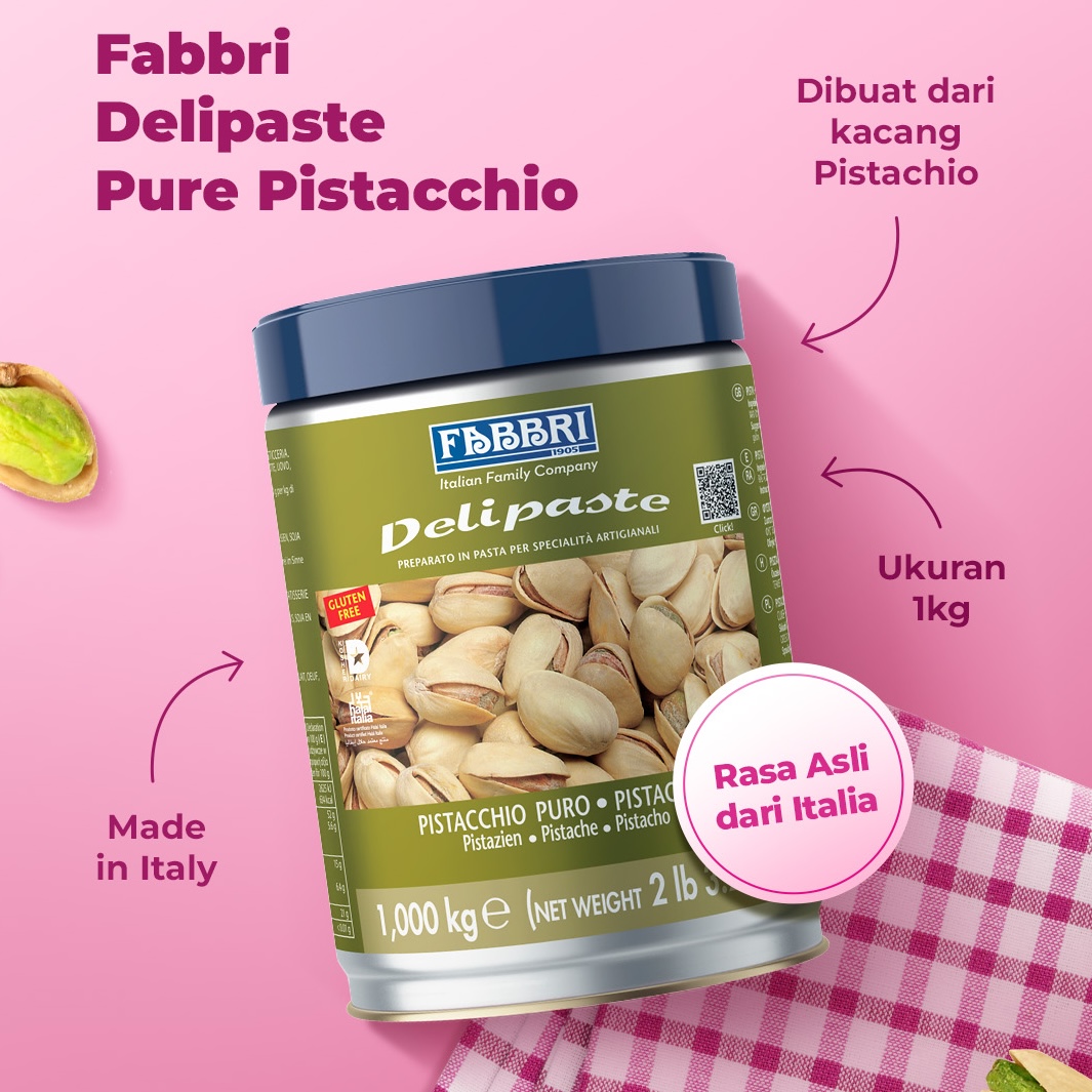 Fabbri Delipaste Pure Pistachio (1kg) / 9226704-67C