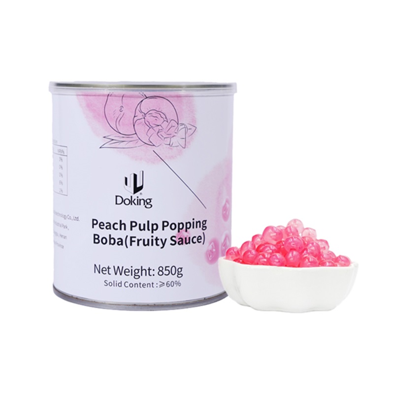 Doking Peach Pulp Popping Boba (Fruity Sauce) 850 g
