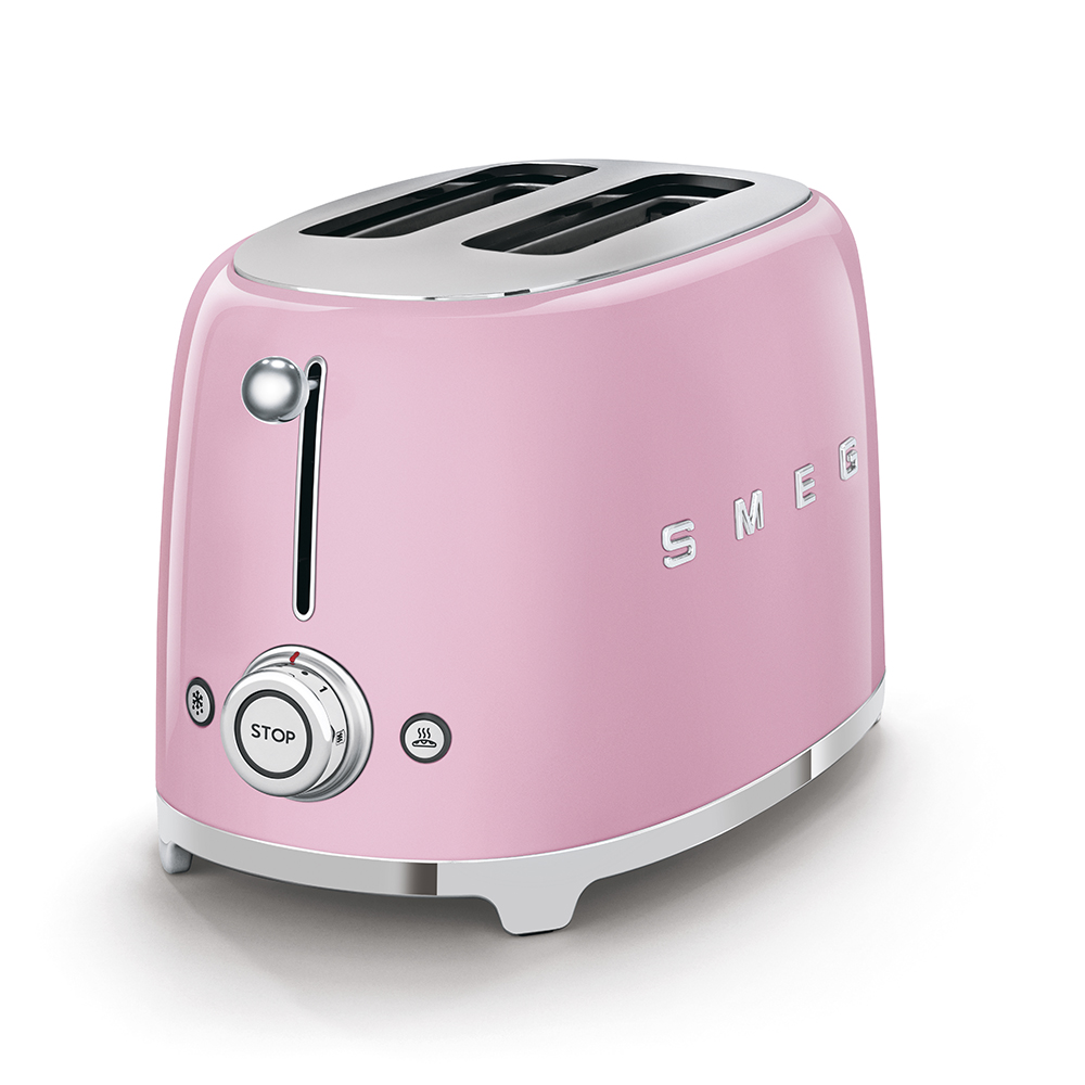 SMEG TSF01PKEU Toaster 2 Slice (Pink)