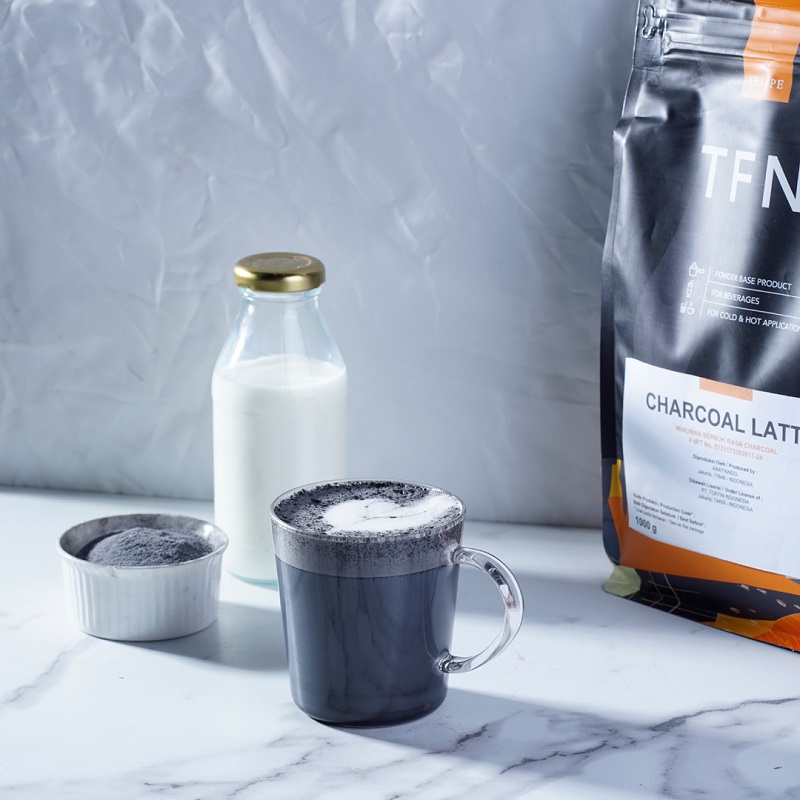 TFN Frappe Milky Charcoal Latte