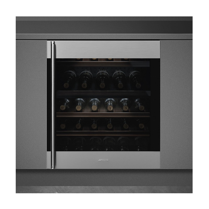 SMEG CVI338RX3 Built-in Wine Cooler, 38 Bottles, Classica Aesthetic (Stainless Steel)