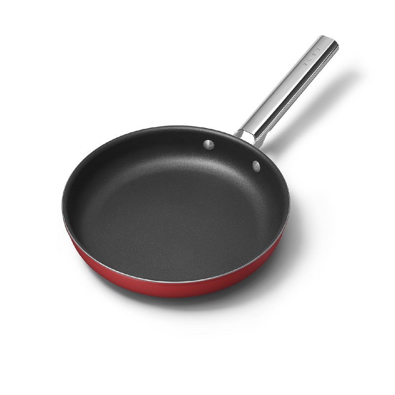 SMEG CKFF2601RDM Kitchenware, Cookware, Frypan 26cm,50's Style (Red)