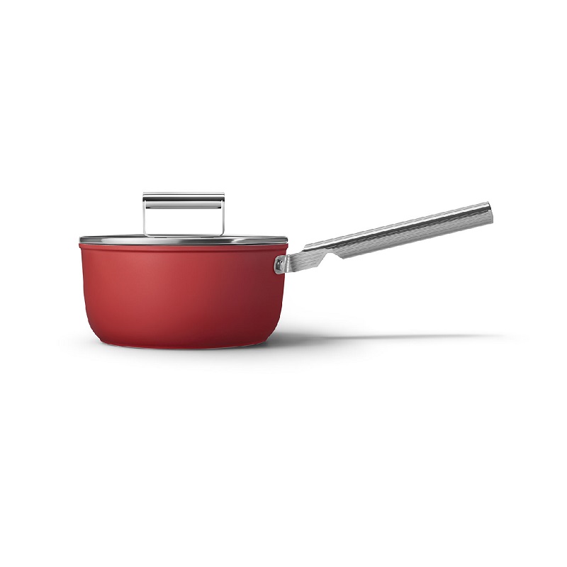 SMEG CKFS2011RDM Kitchenware, Cookware, Saucepan 20cm, 50's Style (Red)