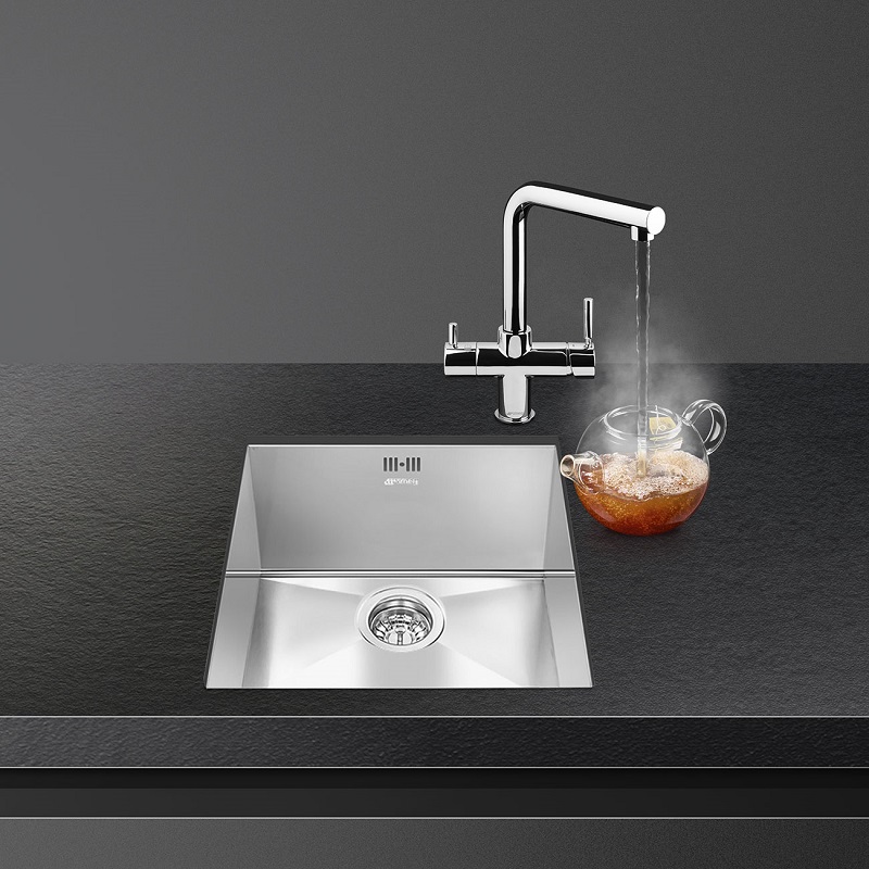 SMEG VSTQ40-2 Kitchen sink, Undermount built-in, Universale Aesthetic (Stainless Steel)
