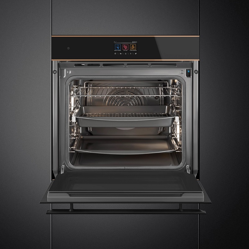 SMEG SOP6604S2PNR Pyro steam Galileo Oven, 60 cm, Combi Steam, Dolce Stil Novo Aesthetic