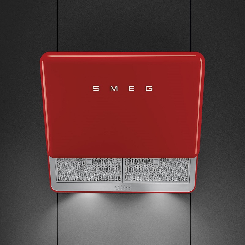 SMEG KFAB75RD Decorative Wall Hood 75cm 50's Style (Red)