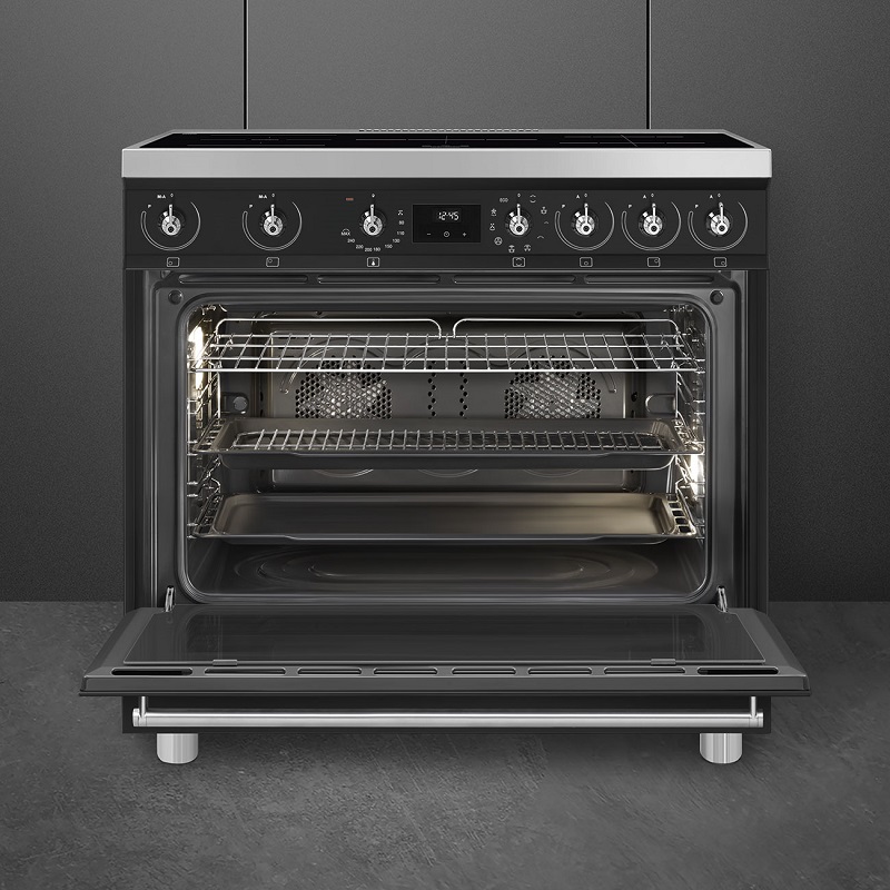 SMEG C9IMMB2 Cooker, Induction Hob, 90x60cm, Classica