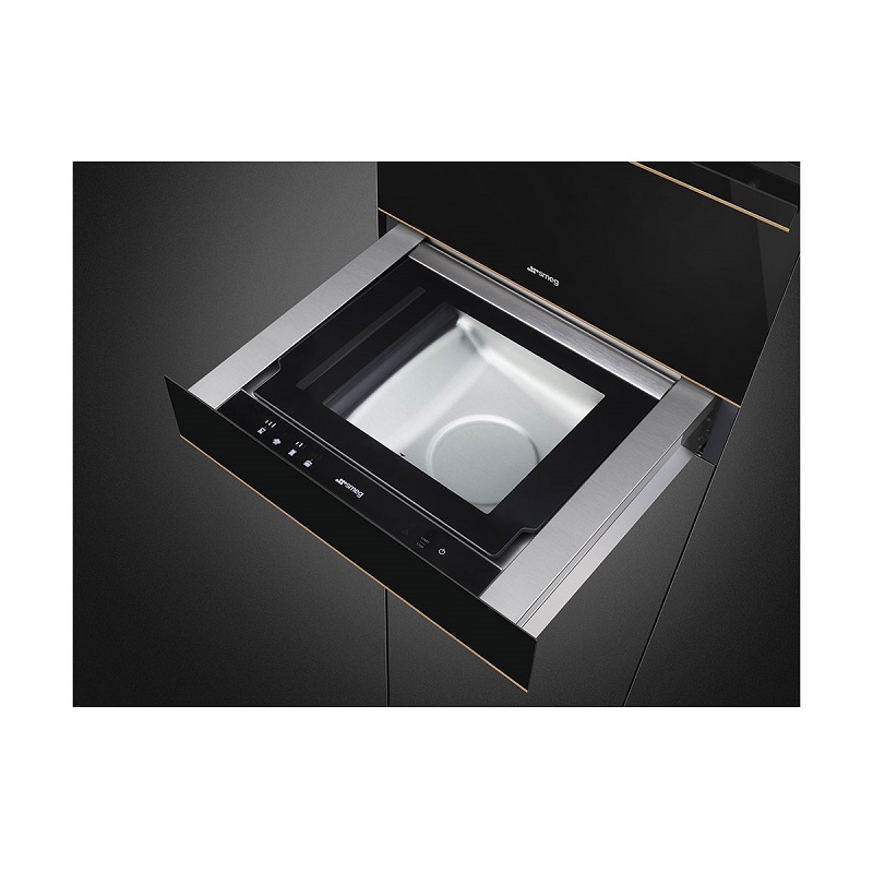 SMEG CPV615NR Sous-vide Drawer, 15 cm, Dolce Stil Novo Aesthetic (Black)