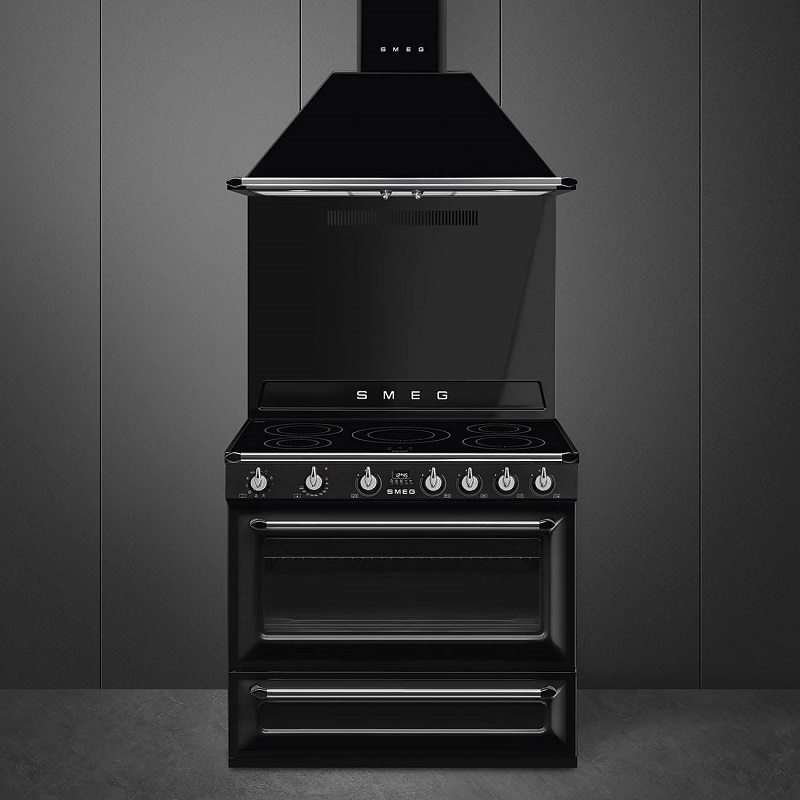 SMEG TR90IBL2 Cooker with Induction Hob, 90x60 cm, Victoria (Black) 