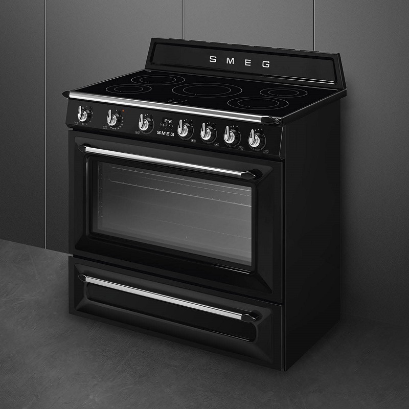 SMEG TR90IBL2 Cooker with Induction Hob, 90x60 cm, Victoria (Black) 