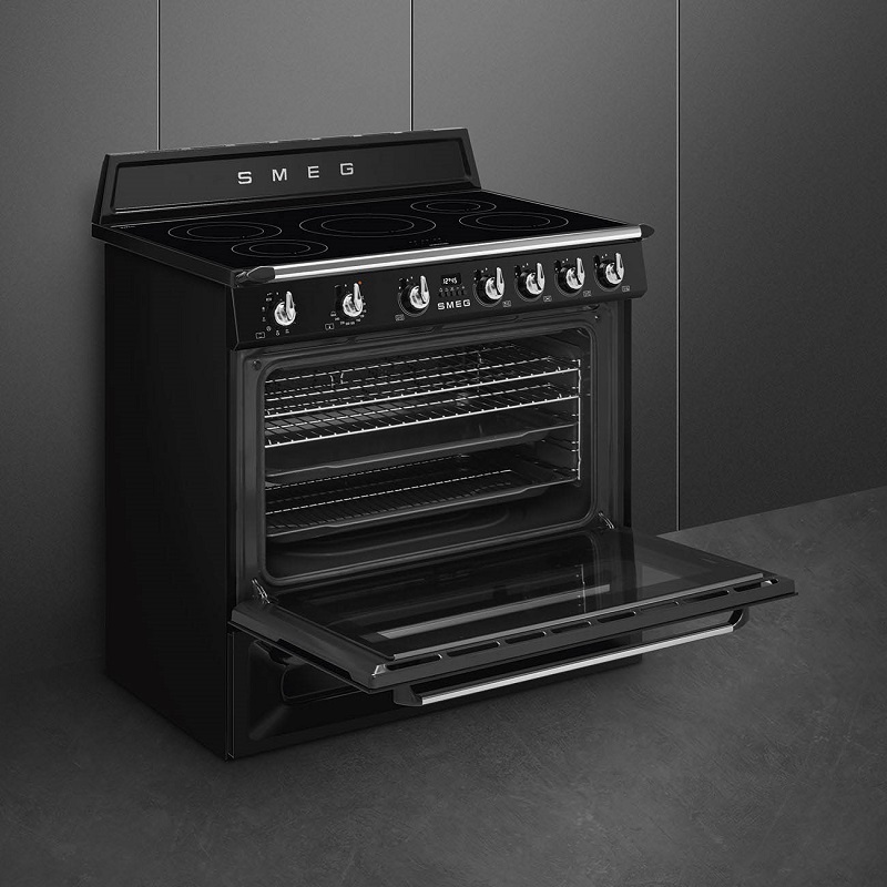 SMEG TR90IBL2 Cooker with Induction Hob, 90x60 cm, Victoria (Black) 