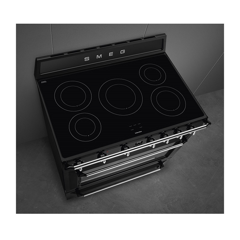SMEG TR90IBL2 Cooker with Induction Hob, 90x60 cm, Victoria (Black) 