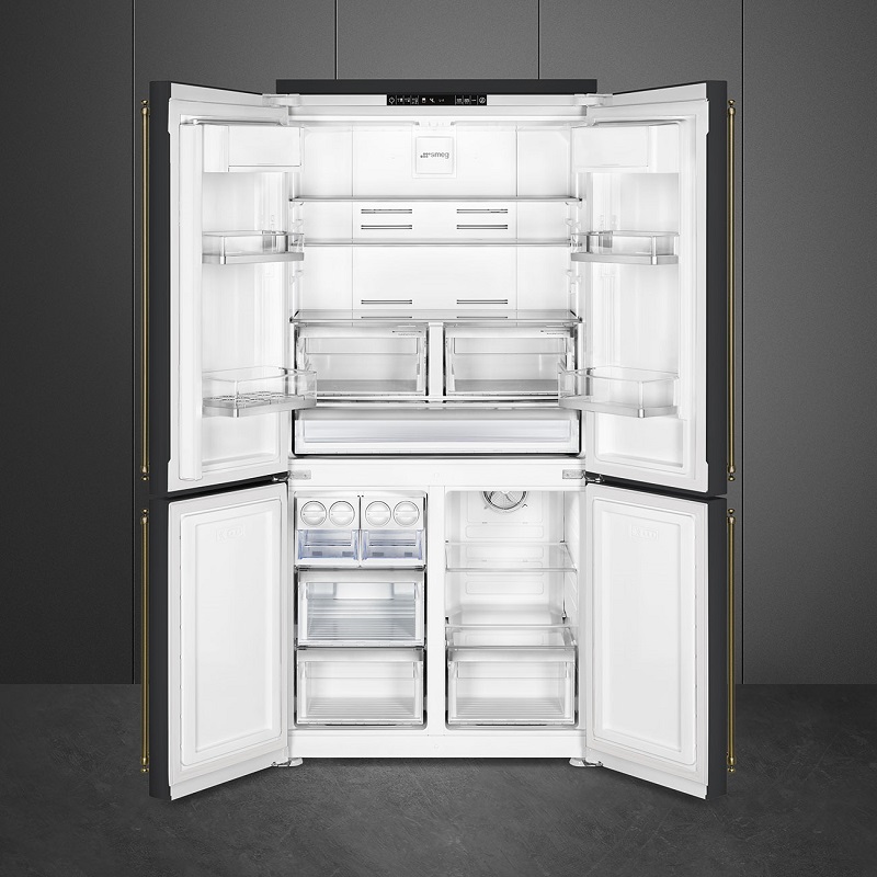 SMEG FQ60CAO5 Free standing refrigerator 4 Doors, Coloniale Aesthetic (Black)