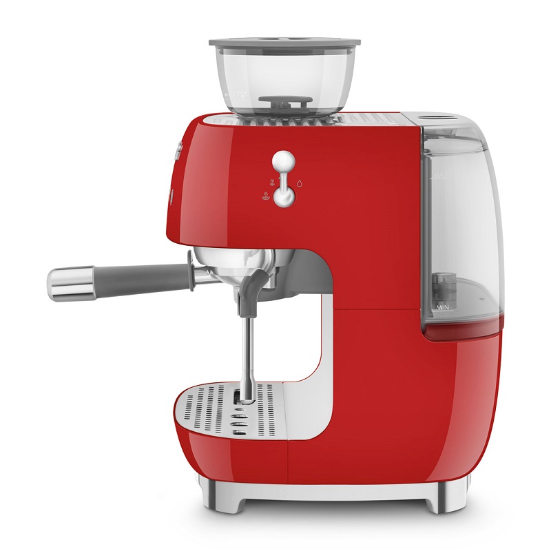 SMEG EGF03RDEU Espresso Manual Coffee Machine, 50's Style (Red)
