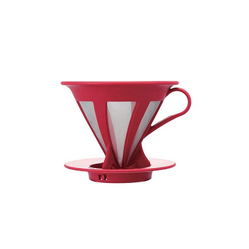 Hario CFOD02R Dripper V60 Metal Filter (Red) Toffin Digital