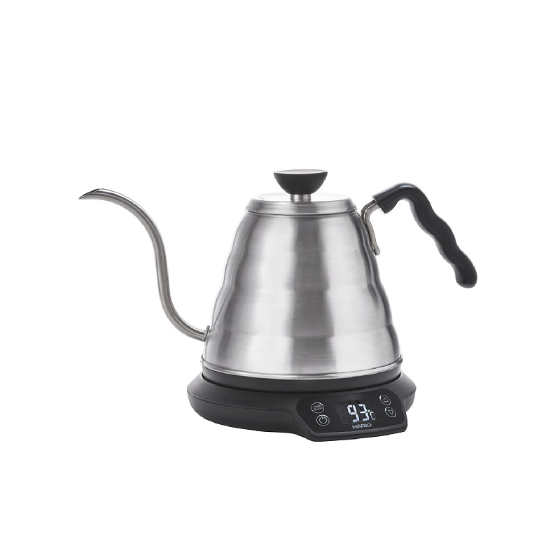 Hario EVKT80HSV Buono Kettle With Control Temperature (Hairline Silver