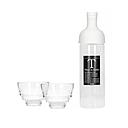 Hario FIHU-2012-PGR Filter in Bottle and Tea Glass Set (Pale Grey)