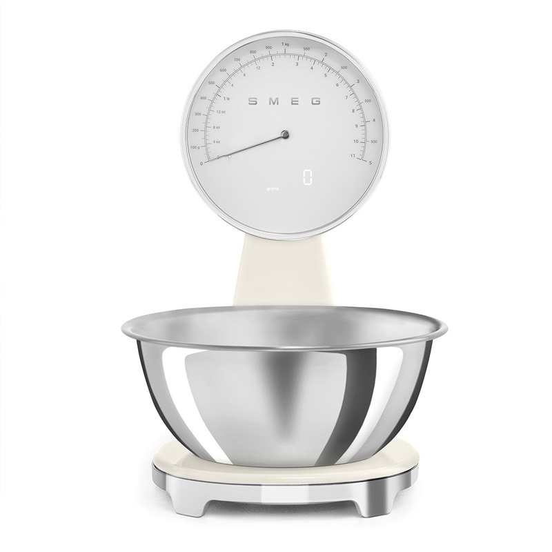 SMEG KSF01CRWW Analog And Digital Kitchen Scale (Cream)