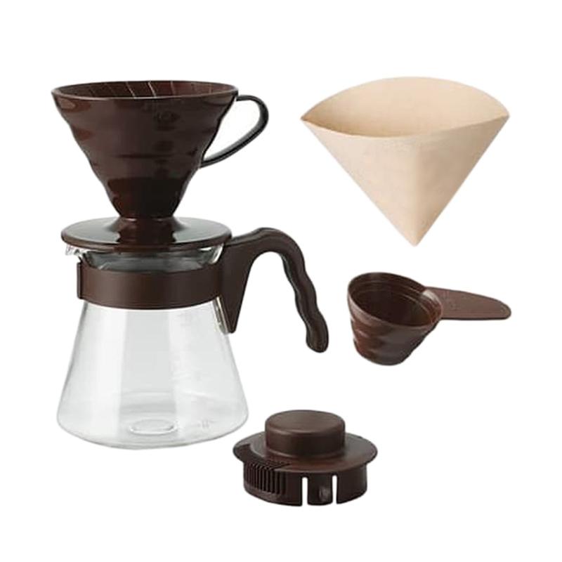 Hario VCSD02CBR V60 Coffee Server 02 Set (Chocolate Brown) Toffin