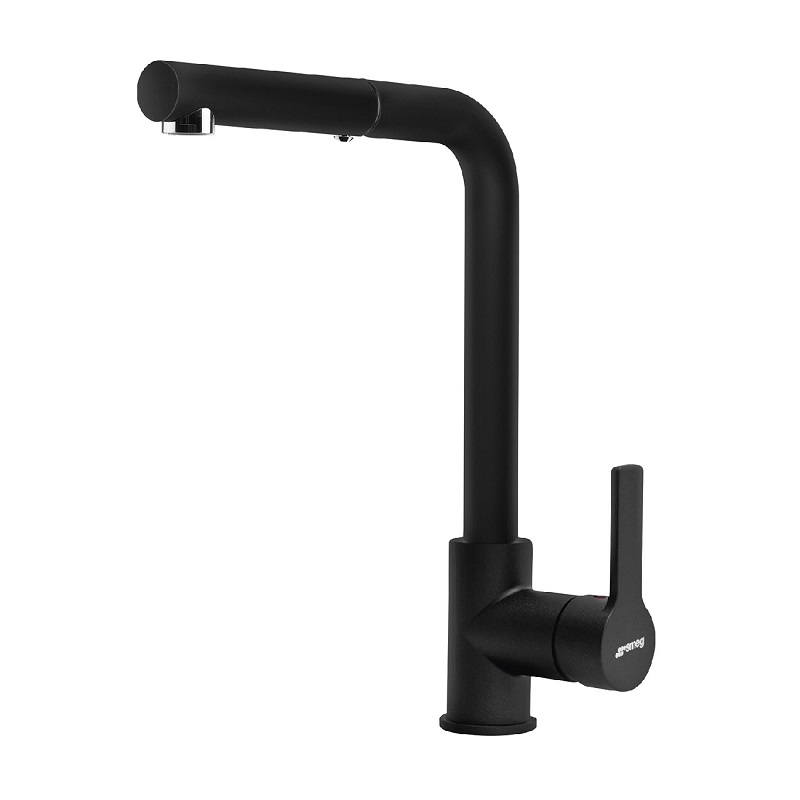 SMEG MID1MN, Single lever kitchen tap, Universale Aesthetic (Black)
