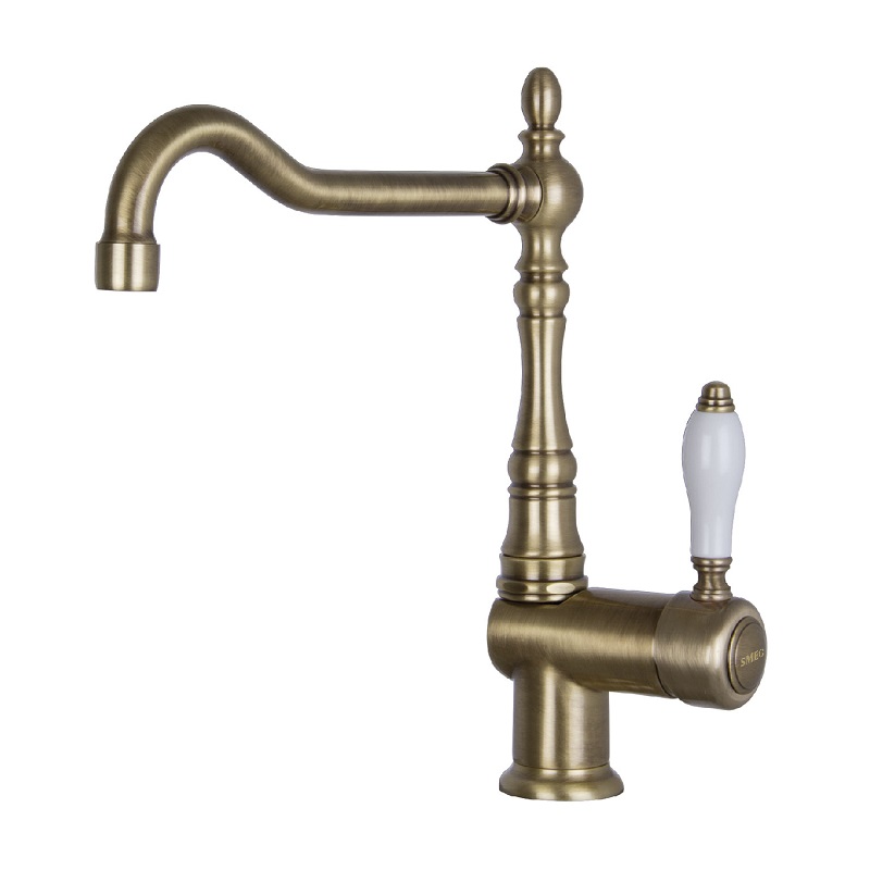 SMEG MIR6O-2 , Single lever kitchen tap, Coloniale Aesthetic (Brass)