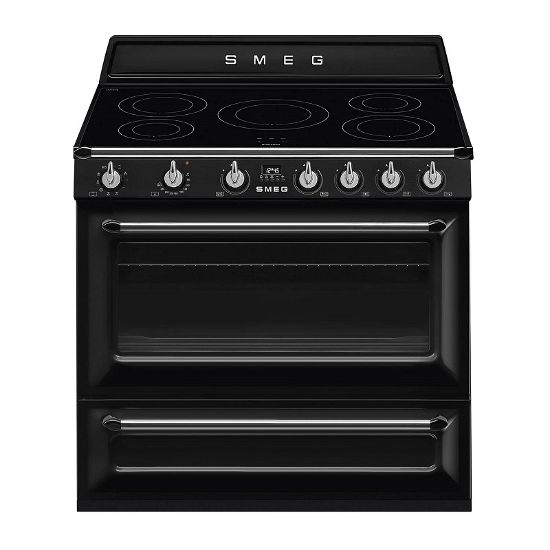 SMEG TR90IBL2 Cooker with Induction Hob, 90x60 cm, Victoria (Black)