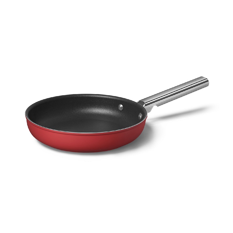SMEG CKFF2401RDM Kitchenware, Cookware, Frypan 24cm, 50's Style (Red)