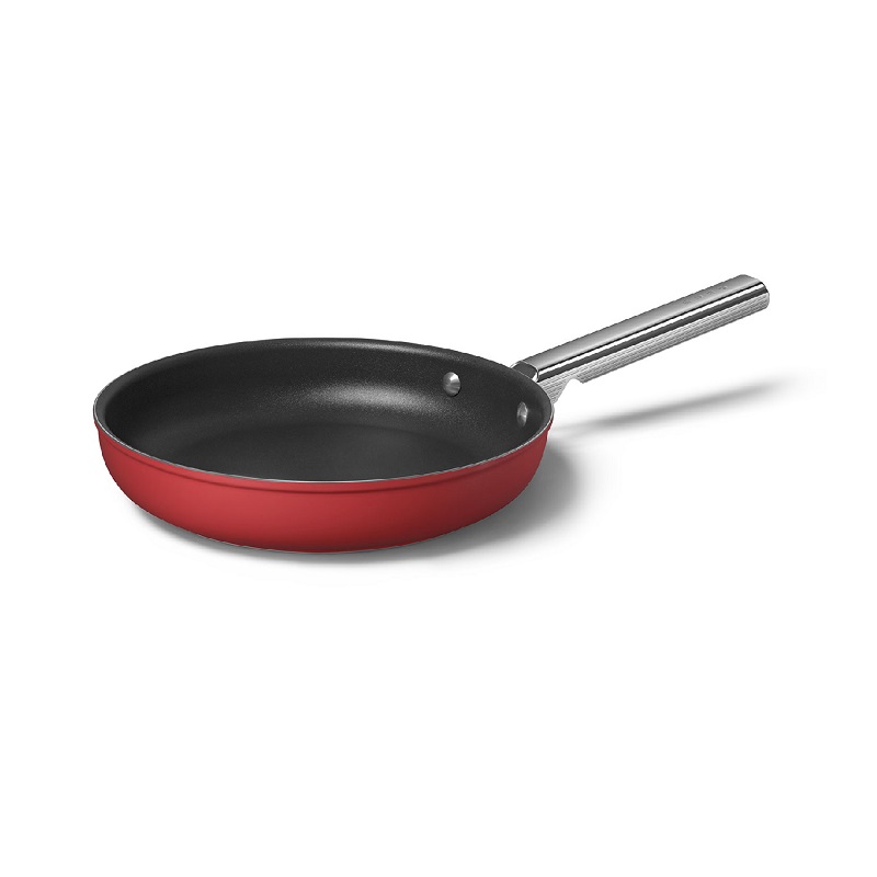 SMEG CKFF2601RDM Kitchenware, Cookware, Frypan 26cm, 50's Style (Red)