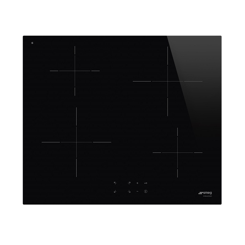 SMEG SI2641D 60cm Plug and Play Induction Hob, 4 Cook Zones, Classic Aesthetic, (Black)